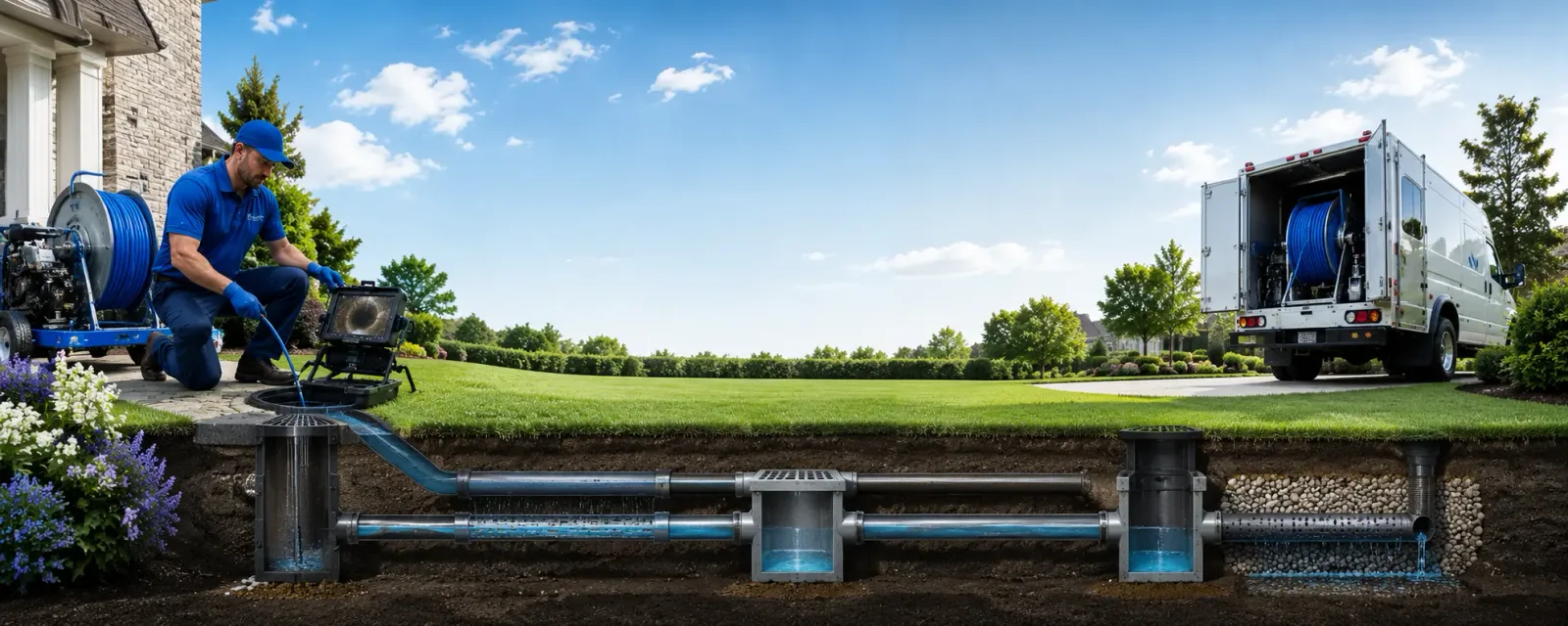 Outdoor drain cleaning information for West Farmington, OH
